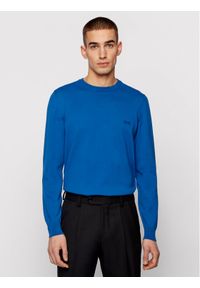 BOSS - Boss Sweter Pacas-L 50450180 Niebieski Regular Fit. Kolor: niebieski. Materiał: bawełna #1