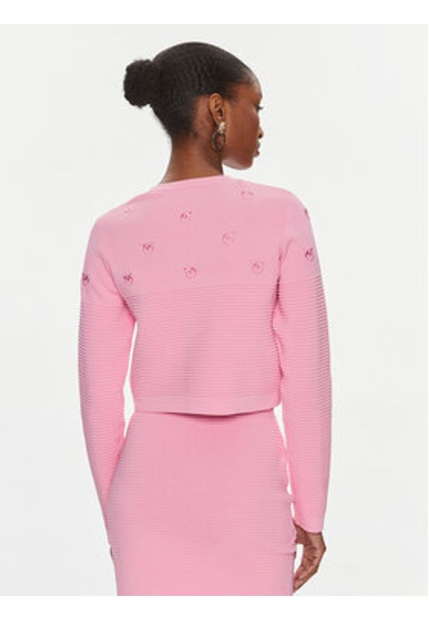 Pinko Kardigan Ciliegio 102881 A1LK Różowy Regular Fit. Kolor: różowy. Materiał: wiskoza, syntetyk