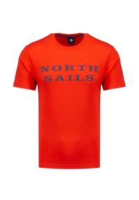 North Sails - T-shirt NORTH SAILS S/S T-SHIRT W/GRAPHIC. Materiał: materiał, skóra, bawełna. Wzór: nadruk