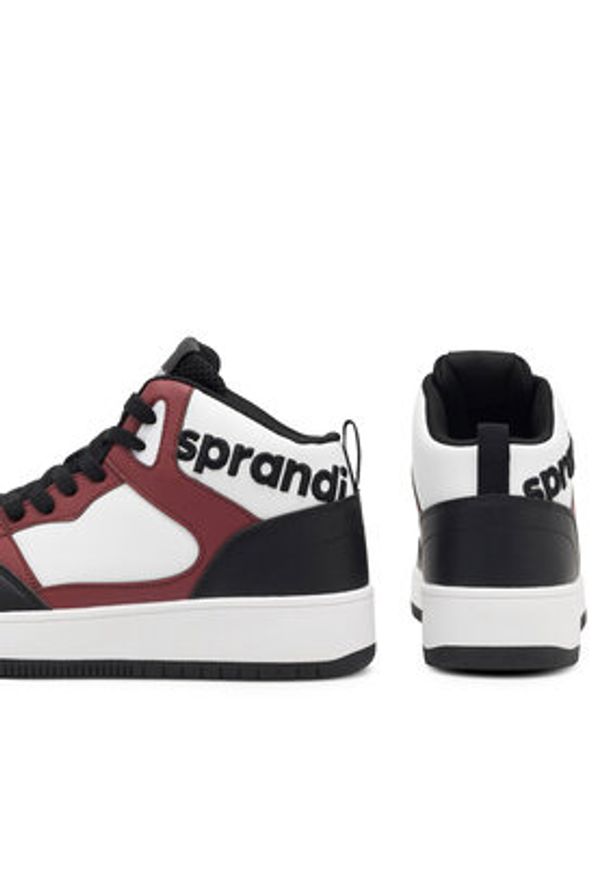 Sprandi Sneakersy HEAT MID MPRS-2022M03108-2 Bordowy. Kolor: czerwony. Materiał: syntetyk