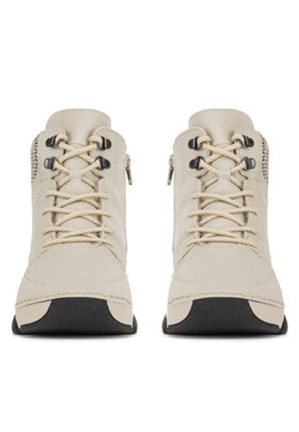 Rieker Trzewiki 45955-60 Beżowy. Kolor: beżowy. Materiał: materiał