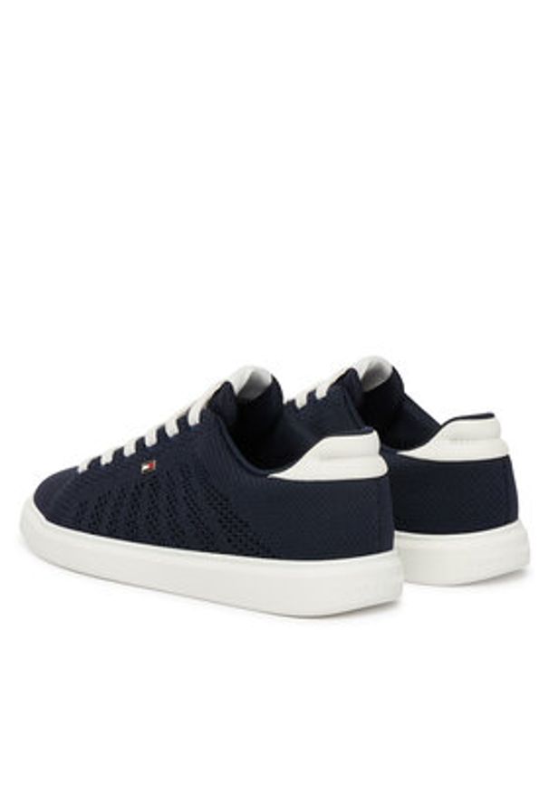 TOMMY HILFIGER - Tommy Hilfiger Sneakersy Th Icon Light Knit Sneaker FW0FW09401 Czarny. Kolor: czarny. Materiał: materiał
