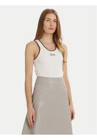 Max Mara Leisure Top Sax 2516941027 Biały Slim Fit. Kolor: biały. Materiał: bawełna