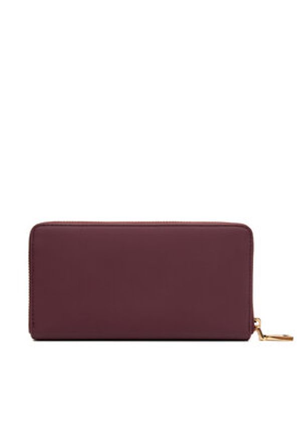 Love Moschino - LOVE MOSCHINO Duży Portfel Damski JC5611PP1NKD0552 Bordowy. Kolor: czerwony. Materiał: skóra