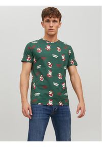 Jack & Jones - Jack&Jones T-Shirt Christmas 12221442 Zielony Regular Fit. Kolor: zielony. Materiał: bawełna #1