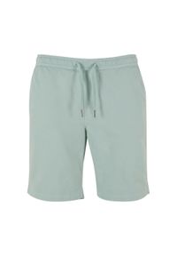 Urban Classics - Męskie Elastyczne Spodenki Dresowe Twill. Kolor: zielony. Materiał: dresówka. Sport: turystyka piesza #1