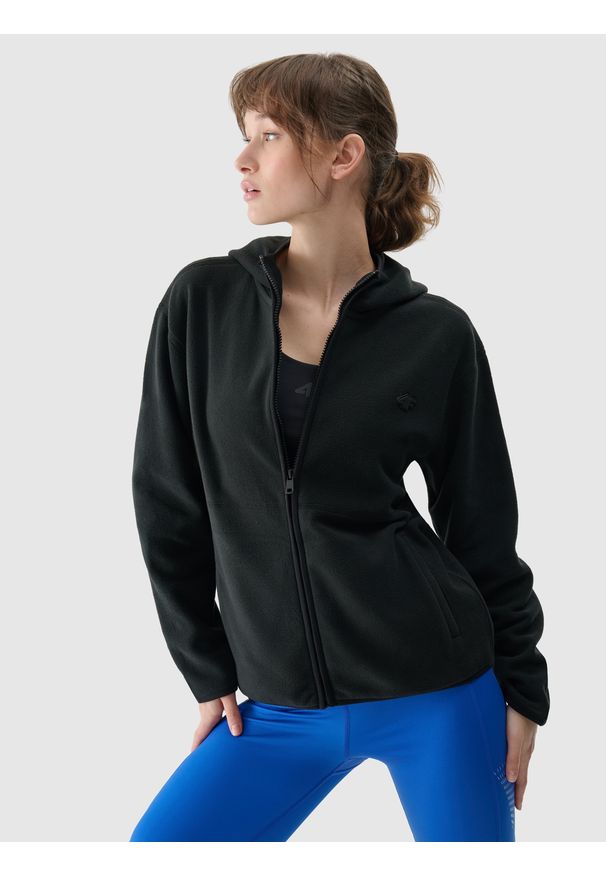 4f - 4F Polar regular z kapturem damski - czarny S. Typ kołnierza: kaptur. Kolor: czarny. Materiał: polar. Sezon: zima. Sport: narciarstwo, turystyka piesza, wspinaczka, snowboard
