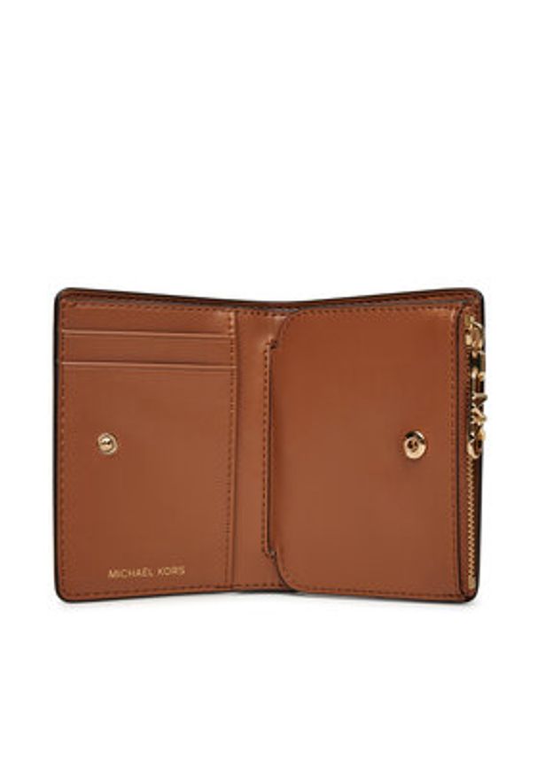 MICHAEL Michael Kors Mały Portfel Damski 32S5G8ED7V Brązowy. Kolor: brązowy. Materiał: skóra