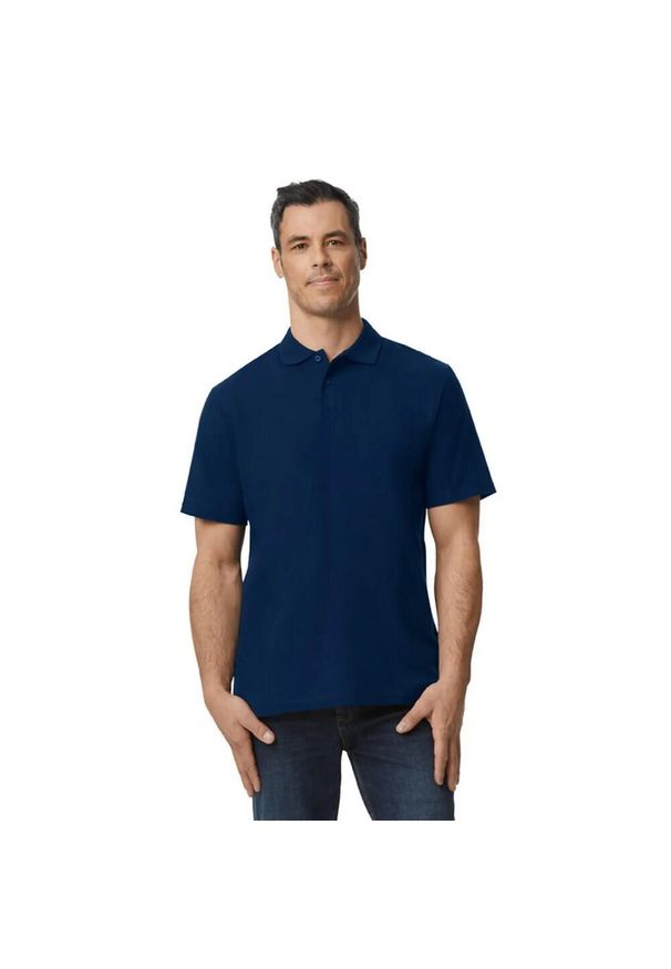 GILDAN - Męska Koszulka Polo Softstyle Pique. Typ kołnierza: polo. Kolor: niebieski