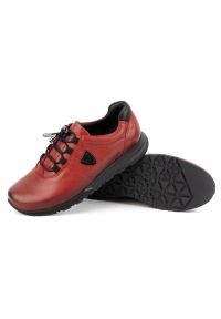 Kampol - Buty męskie skórzane KAMPOL 25/39 czerwone. Okazja: na co dzień. Kolor: czerwony. Materiał: skóra #8