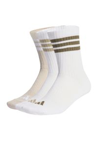 Adidas - Skarpety Do Łydki 3-Stripes Cushioned Sportswear, 3 Pary. Kolor: beżowy, wielokolorowy, biały. Sport: fitness #1