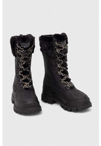 Buffalo śniegowce Aspha Duck Boot Warm kolor czarny 1622184. Nosek buta: okrągły. Zapięcie: sznurówki. Kolor: czarny. Materiał: guma. Obcas: na platformie. Styl: klasyczny #4