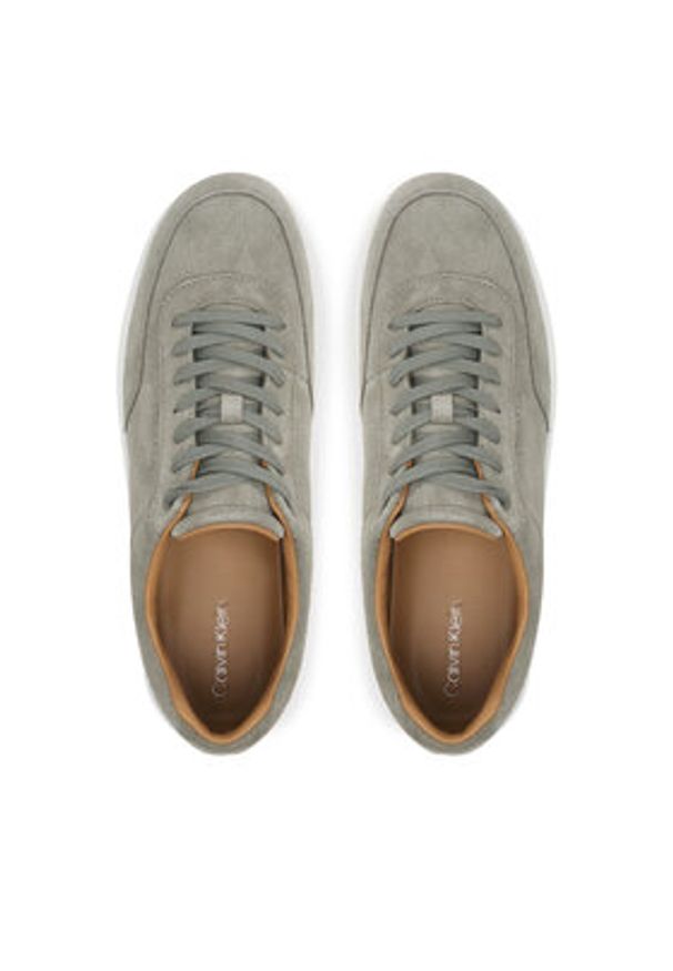 Calvin Klein Sneakersy Clean Cup Low Laceup Oxf Su HM0HM01880 Zielony. Kolor: zielony. Materiał: skóra