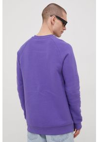 adidas Originals bluza Adicolor HE9426 męska kolor fioletowy gładka. Kolor: fioletowy. Materiał: bawełna, poliester, materiał, dzianina. Długość rękawa: raglanowy rękaw. Wzór: gładki #5