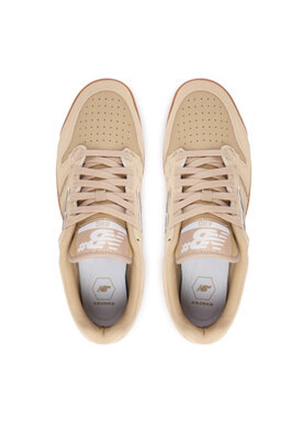 New Balance Sneakersy Numeric 480 UN480TSG Brązowy jasny. Kolor: brązowy. Materiał: zamsz, skóra