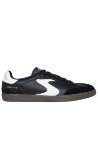 skechers - Buty męskie Skechers Hotshot Pyke 254150BKW - czarne. Zapięcie: sznurówki. Kolor: czarny. Materiał: guma, skóra, zamsz, materiał, syntetyk. Szerokość cholewki: normalna. Model: Skechers Sport
