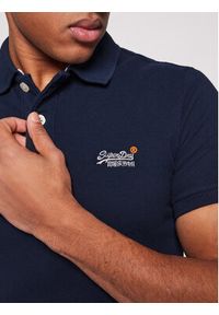 Superdry Polo Classic Pique M1110031A Granatowy Regular Fit. Typ kołnierza: polo. Kolor: niebieski. Materiał: bawełna #4