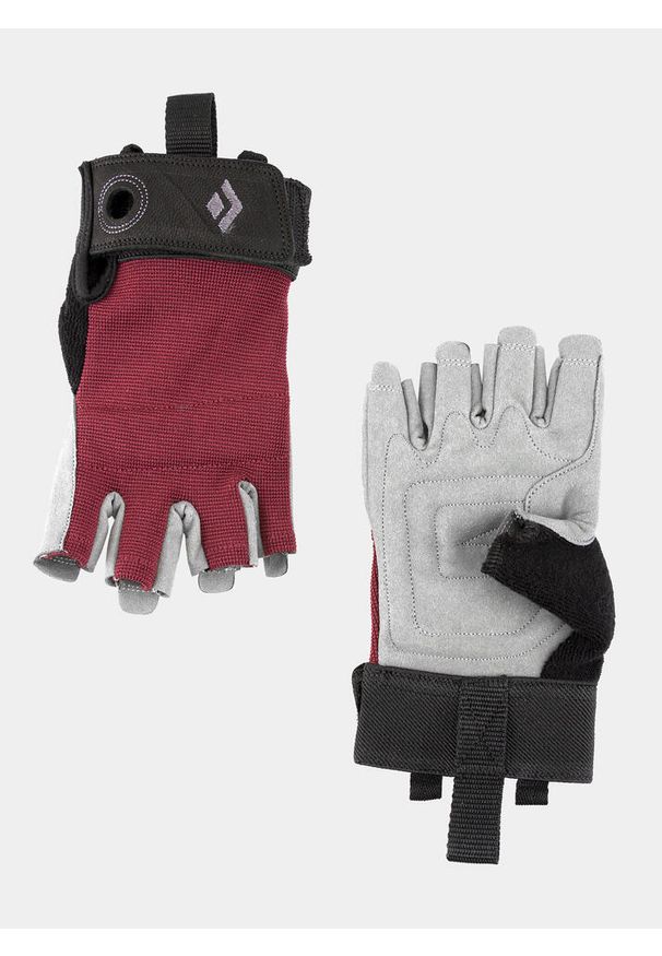 Black Diamond - BLACK DIAMOND Rękawiczki damskie CRAG HALF-FINGER GLOVES-S-Bordowy. Kolor: czerwony