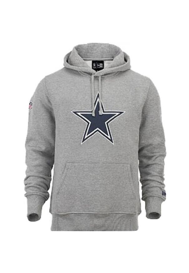 New Era - Bluza z kapturem Dallas Cowboys NFL. Typ kołnierza: kaptur. Kolor: szary