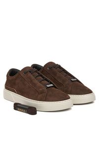 BOSS Sneakersy Gary 50552971 Brązowy. Kolor: brązowy. Materiał: skóra, zamsz #2