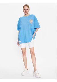 Guess T-Shirt Home W3GI50 K9RM4 Niebieski Oversize. Kolor: niebieski. Materiał: bawełna #4