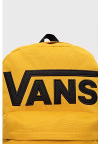 Vans Plecak męski kolor żółty duży z aplikacją VN0A5KHPLSV1-goldenglow. Kolor: żółty. Wzór: aplikacja #2