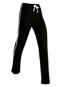 Spodnie shirtowe ze stretchem, długie, Level 1 bonprix czarny. Kolor: czarny. Długość: długie #1