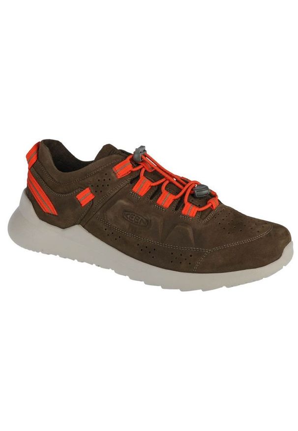 keen - Buty Keen Highland M 1025239 khaki. Kolor: brązowy. Materiał: skóra, nubuk. Sport: turystyka piesza