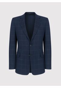 Pako Lorente - PAKO LORENTE – Granatowa marynarka w kratę Windowpane. Kolor: niebieski. Styl: elegancki #2