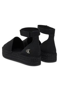 Calvin Klein Jeans Espadryle Flatform Espadrille Sling Mg YW0YW01735 Czarny. Kolor: czarny. Materiał: materiał #4