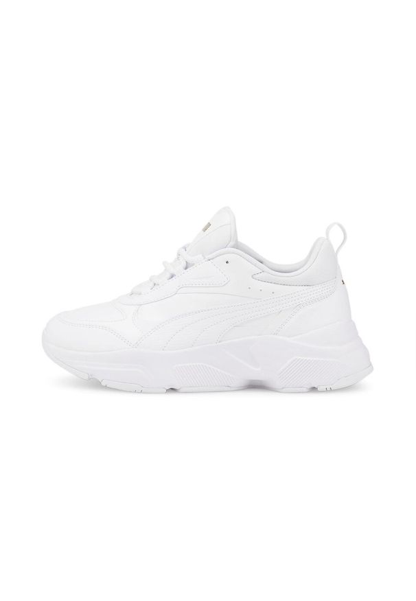 Buty Puma Cassia SL, Kobiety. Zapięcie: sznurówki. Kolor: biały. Materiał: materiał, tkanina, syntetyk, guma. Szerokość cholewki: normalna. Sport: turystyka piesza