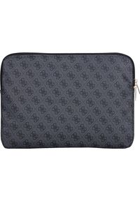 Etui Guess 4G Zipper Pocket Triangle Logo Sleeve 14'' czarny. Kolor: czarny. Materiał: skóra ekologiczna. Styl: elegancki