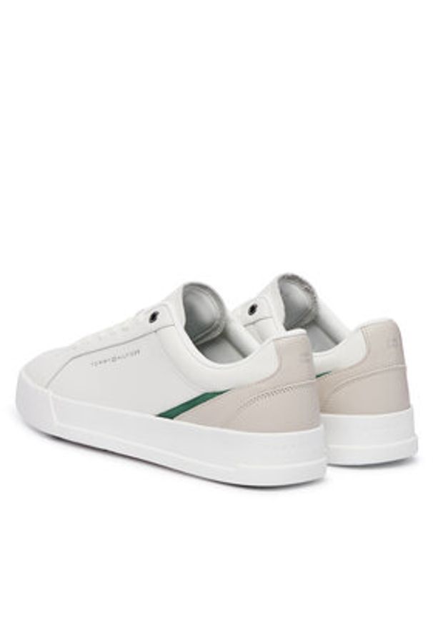 TOMMY HILFIGER - Tommy Hilfiger Sneakersy Th Court FM0FM05879 Biały. Kolor: biały. Materiał: skóra