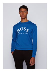 BOSS - Boss Bluza Salbo 50430547 Granatowy Regular Fit. Kolor: niebieski. Materiał: bawełna