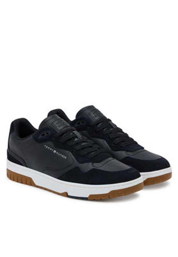 TOMMY HILFIGER - Tommy Hilfiger Sneakersy Th Basket Better Mix FM0FM05520 Czarny. Kolor: czarny. Materiał: skóra