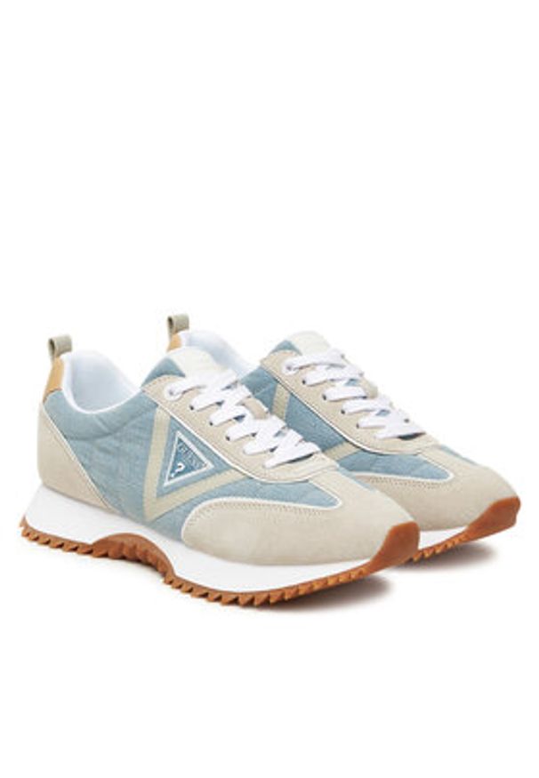Guess Sneakersy FLTBAI DEN12 Niebieski. Kolor: niebieski. Materiał: zamsz, skóra