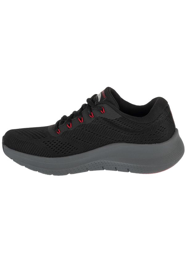 skechers - Buty sportowe Sneakersy męskie, Arch Fit 2.0 - The Keep. Zapięcie: sznurówki. Kolor: czarny. Materiał: materiał. Szerokość cholewki: normalna. Sport: turystyka piesza
