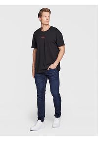 Hugo T-Shirt Linked 50480246 Czarny Regular Fit. Kolor: czarny. Materiał: bawełna