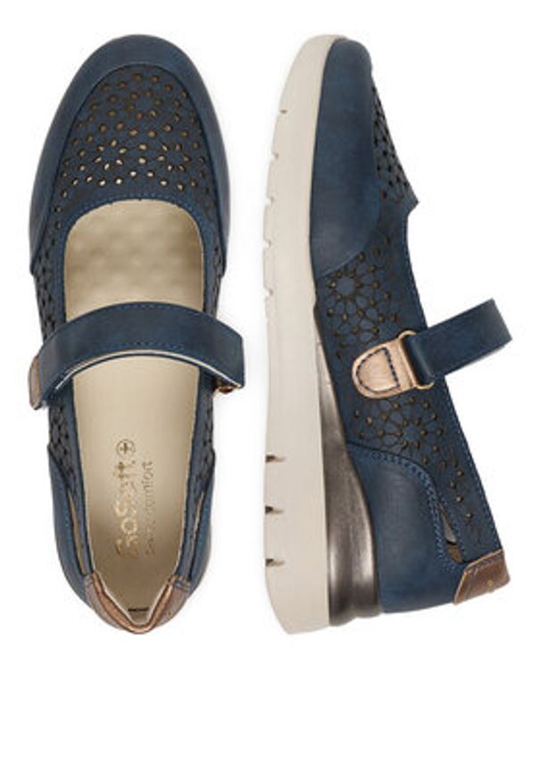 Go Soft Czółenka CEO-HY8205-2 Granatowy. Kolor: niebieski. Materiał: materiał