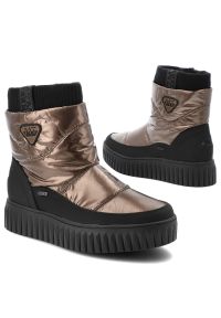 Brązowe Metaliczne Śniegowce Marco Tozzi Modne Obuwie Damskie. Okazja: na spacer. Kolor: brązowy. Szerokość cholewki: normalna. Sezon: zima. Styl: sportowy #6