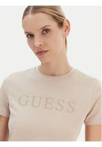 Guess T-Shirt V6RI20 J1314 Beżowy Regular Fit. Kolor: beżowy. Materiał: bawełna #3