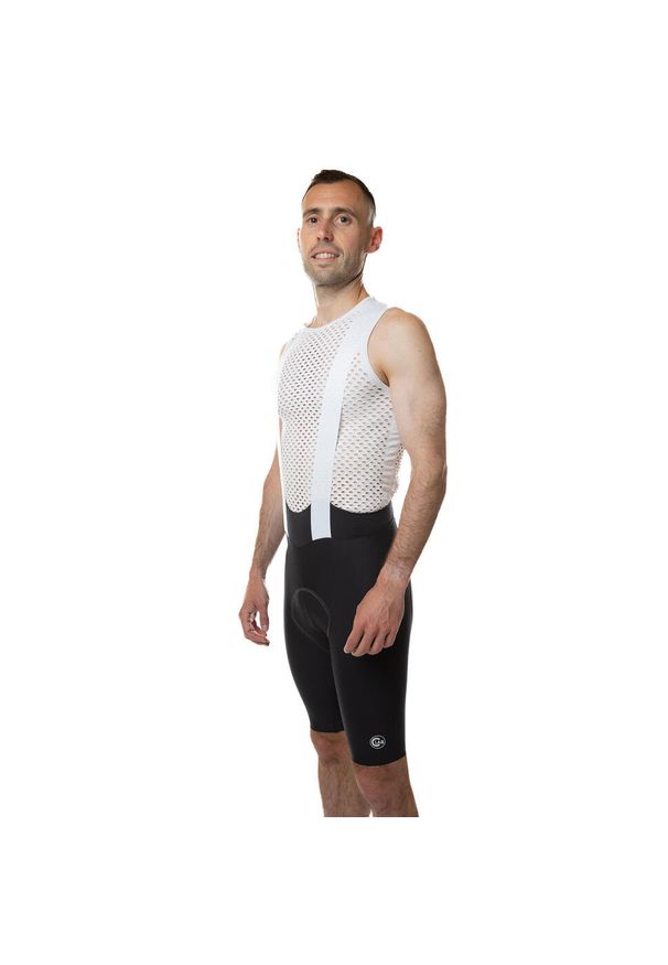 C-LAB - Spodenki rowerowe męskie szare. Kolor: szary. Materiał: skóra. Sport: kolarstwo