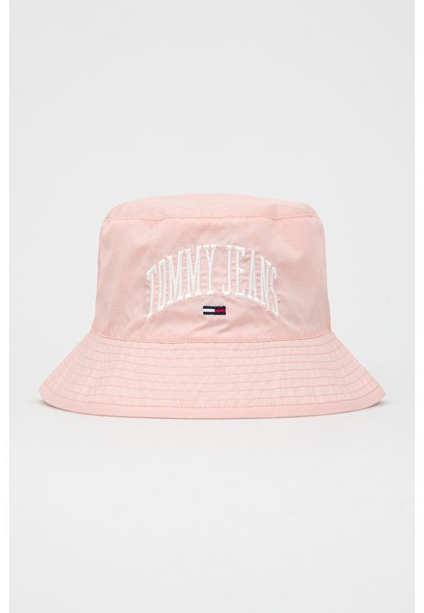 Tommy Jeans kapelusz dwustronny AU0AU01546.PPYY kolor różowy. Kolor: różowy. Materiał: poliester