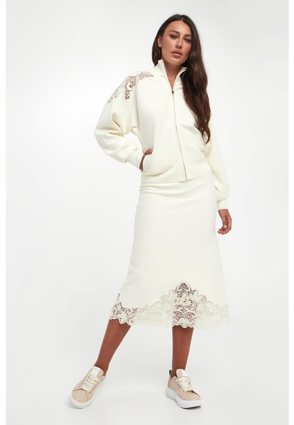 Twinset Milano - Sweter damski zapinany na zamek TWINSET