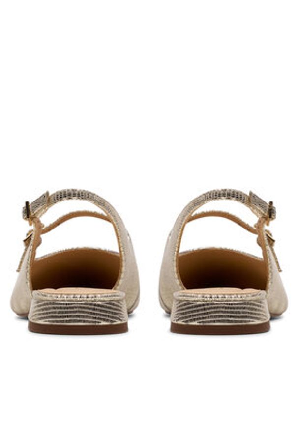 Clarks Sandały Sensa15 Shine 26181315 Złoty. Kolor: złoty. Materiał: skóra