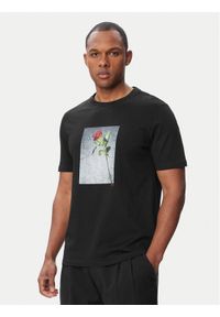 Hugo - HUGO T-Shirt Durose 50564130 Czarny Regular Fit. Kolor: czarny. Materiał: bawełna #1