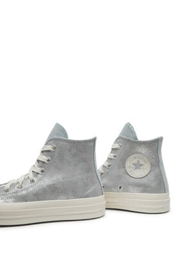 Converse Trampki Chuck 70 Suede Shimmer A08224C Szary. Kolor: szary. Materiał: zamsz, skóra