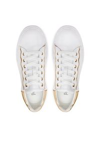 Pollini Sneakersy SA15053G1IXE310B Biały. Kolor: biały. Materiał: skóra #5