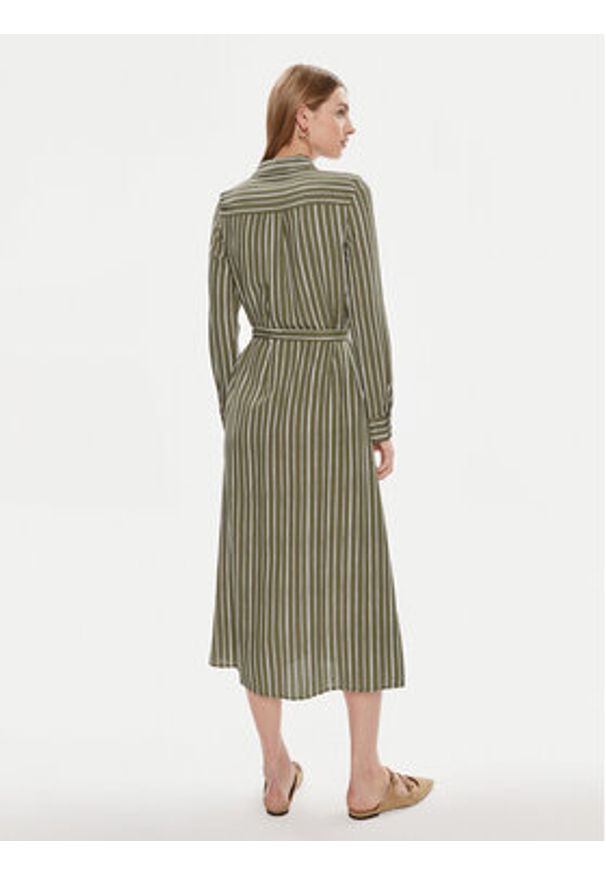 Vero Moda Sukienka koszulowa Ilisa 10306597 Brązowy Regular Fit. Kolor: brązowy. Materiał: bawełna. Typ sukienki: koszulowe