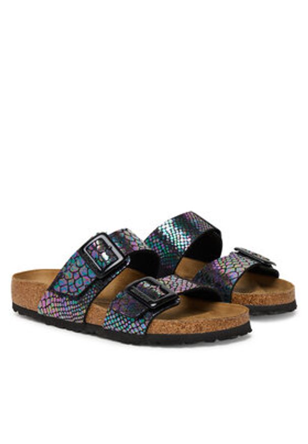 Birkenstock Klapki Sydney Cushion Buckle 1030932 Kolorowy. Materiał: skóra. Wzór: kolorowy